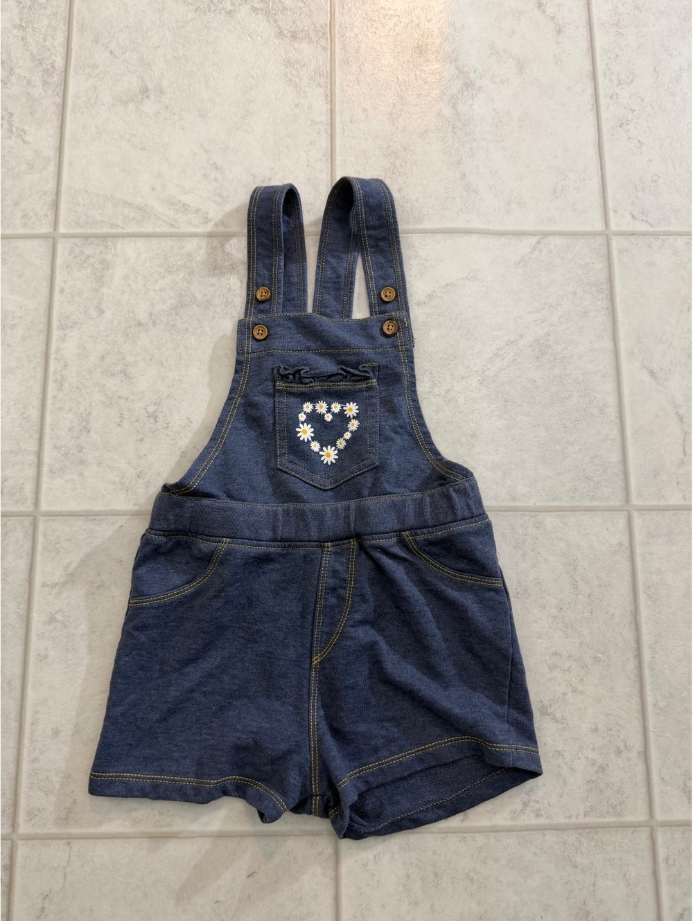 Girls denim shortalls size 2T